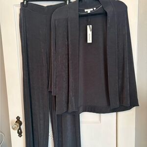 Chico's Gray Knit Pant Suit